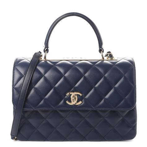 chanel bleu marine bag|Chanel bag blue color.